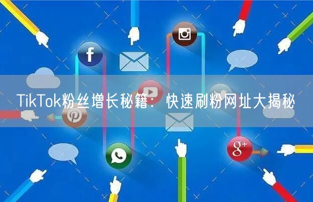TikTok粉丝增长秘籍:快速刷粉网址大揭秘