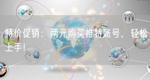 特价促销：两元购买推特账号，轻松上手！