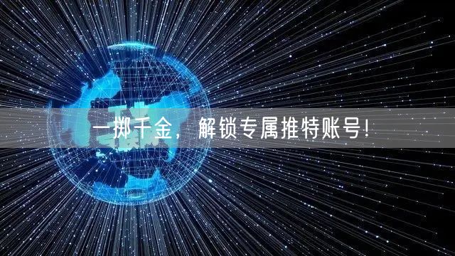 一掷千金,解锁专属推特账号!