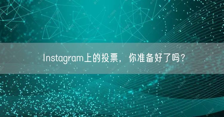 Instagram上的投票,你准备好了吗?