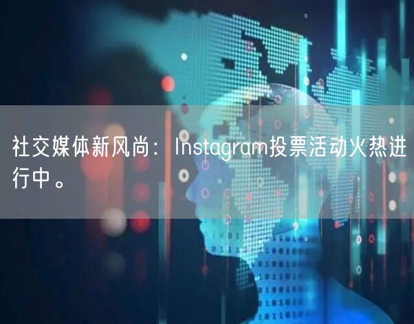 社交媒体新风尚:Instagram投票活动火热进行中。