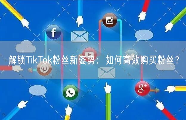 解锁TikTok粉丝新姿势：如何高效购买粉丝？