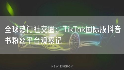 全球热门社交圈：TikTok国际版抖音书粉丝平台观察记