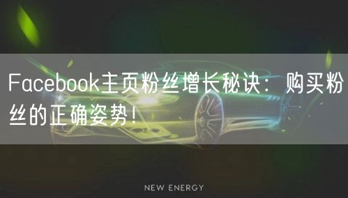 Facebook主页粉丝增长秘诀：购买粉丝的正确姿势！