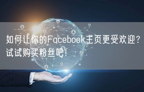 如何让你的Facebook主页更受欢迎？试试购买粉丝吧！