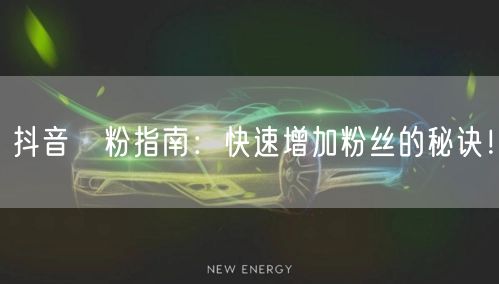 抖音買粉指南：快速增加粉丝的秘诀！