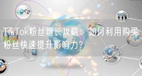 TikTok粉丝增长攻略：如何利用购买粉丝快速提升影响力？