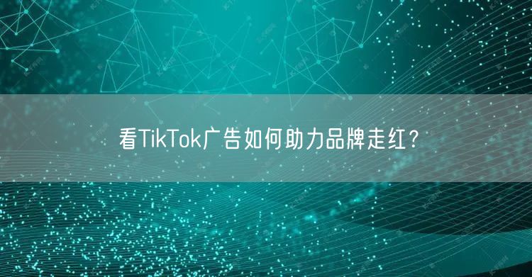 看TikTok广告如何助力品牌走红？