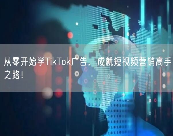 从零开始学TikTok广告，成就短视频营销高手之路！