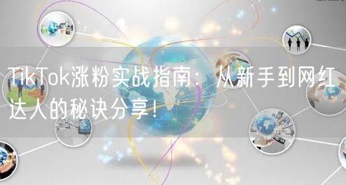 TikTok涨粉实战指南：从新手到网红达人的秘诀分享！