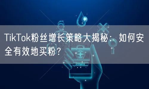TikTok粉丝增长策略大揭秘：如何安全有效地买粉？