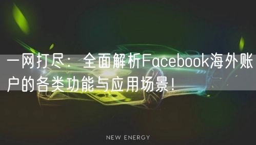 一网打尽：全面解析Facebook海外账户的各类功能与应用场景！