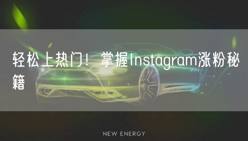 轻松上热门！掌握Instagram涨粉秘籍