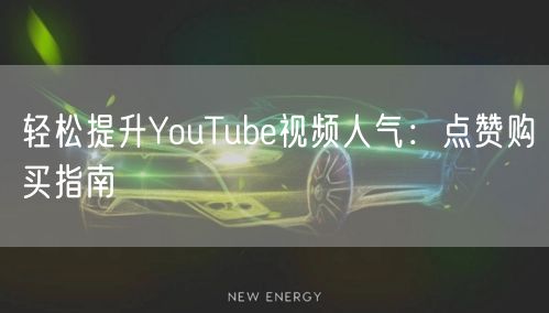 轻松提升YouTube视频人气：点赞购买指南