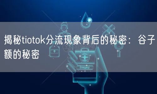 揭秘tiotok分流现象背后的秘密：谷子额的秘密