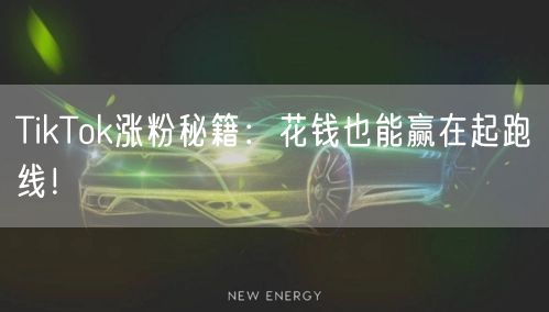 TikTok涨粉秘籍：花钱也能赢在起跑线！