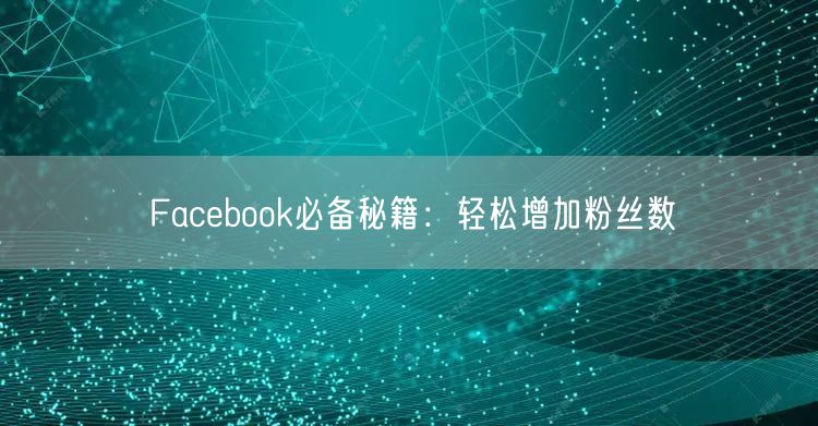 Facebook必备秘籍：轻松增加粉丝数