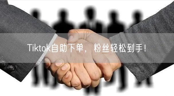 Tiktok自助下单，粉丝轻松到手！