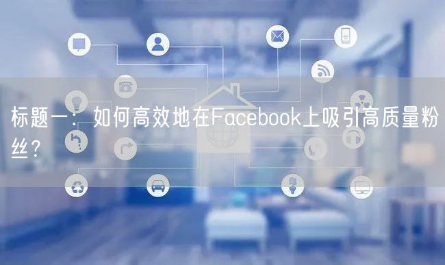 标题一：如何高效地在Facebook上吸引高质量粉丝？