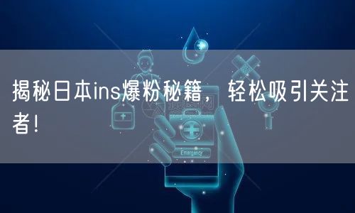 揭秘日本ins爆粉秘籍，轻松吸引关注者！