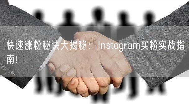 快速涨粉秘诀大揭秘：Instagram买粉实战指南!