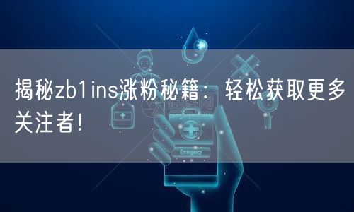 揭秘zb1ins涨粉秘籍：轻松获取更多关注者！