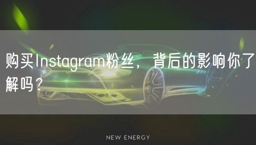 购买Instagram粉丝，背后的影响你了解吗？