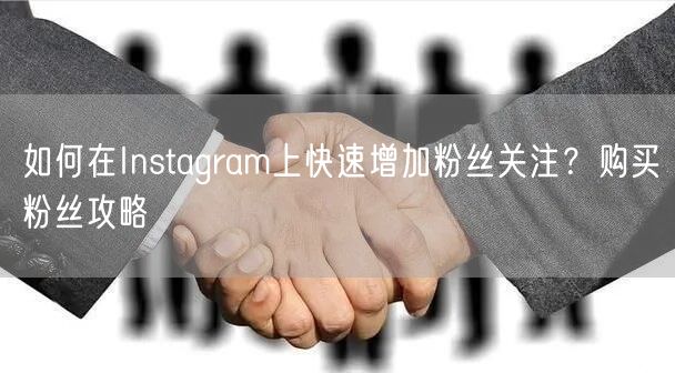 如何在Instagram上快速增加粉丝关注？购买粉丝攻略