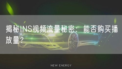 揭秘INS视频流量秘密：能否购买播放量？