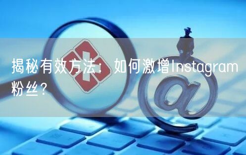揭秘有效方法：如何激增Instagram粉丝？