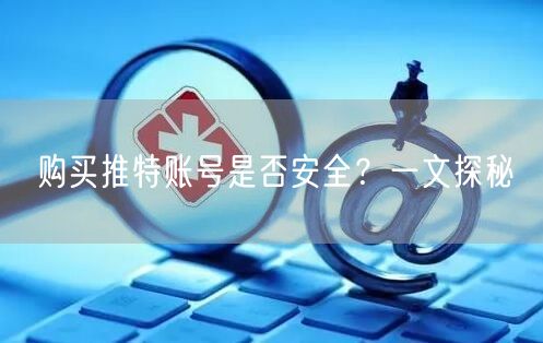购买推特账号是否安全？一文探秘