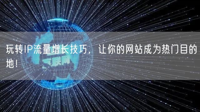 玩转IP流量增长技巧，让你的网站成为热门目的地！